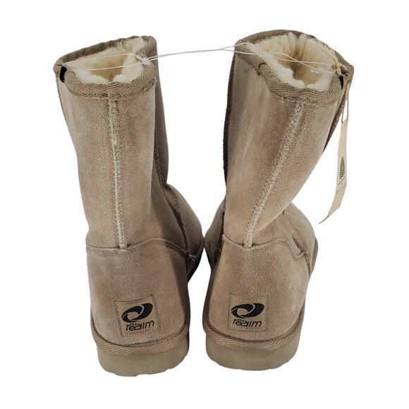 Realm Size M9/W10 Suede Australian Merino Wool Short Boots Unisex New - Picture 2 of 10